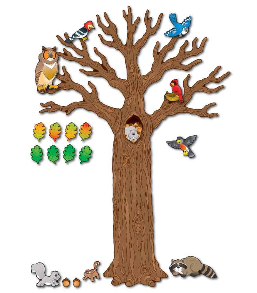 110078 110078 Big Tree with animals bulletin board display - Image 1