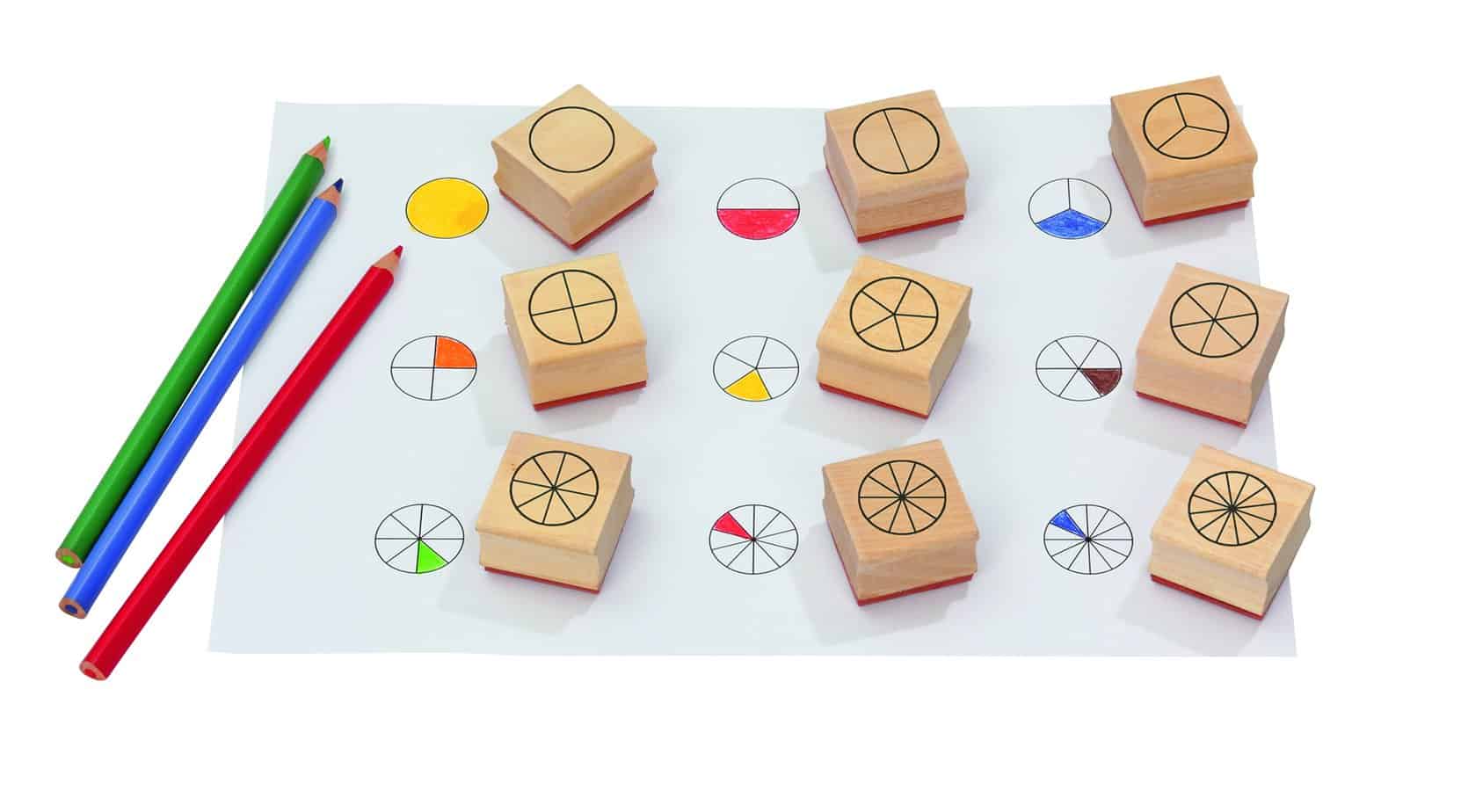 87595 87595V87 Round Fraction Stamps - Image 1
