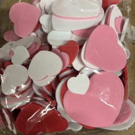Foam Heart shapes pack 250