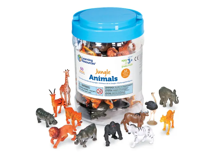 ler0697 LER0697 Jungle Animal Counters (Set of 60) - Image 1