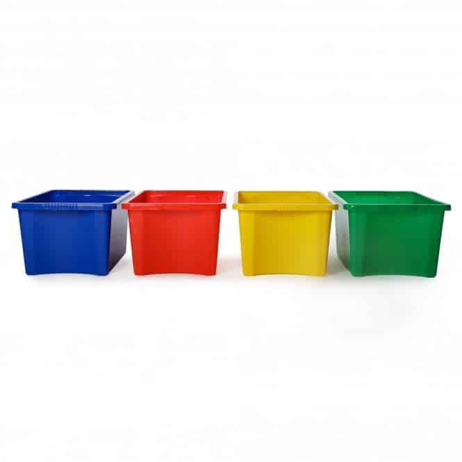 pack-of-5-30-litre-stack-and-store-plastic-storage-boxes-p301-10761_medium 24 Litre Storage Box- Red - Image 1