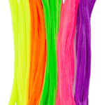 Chenille Pipe Cleaners - Flourescent 12in - 100 piece