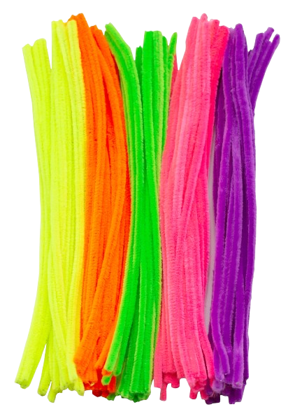 d2deee4f1ebbccf65f305af49ccd9e716ff1ef93 Chenille Pipe Cleaners - Flourescent 12in - 100 piece - Image 1