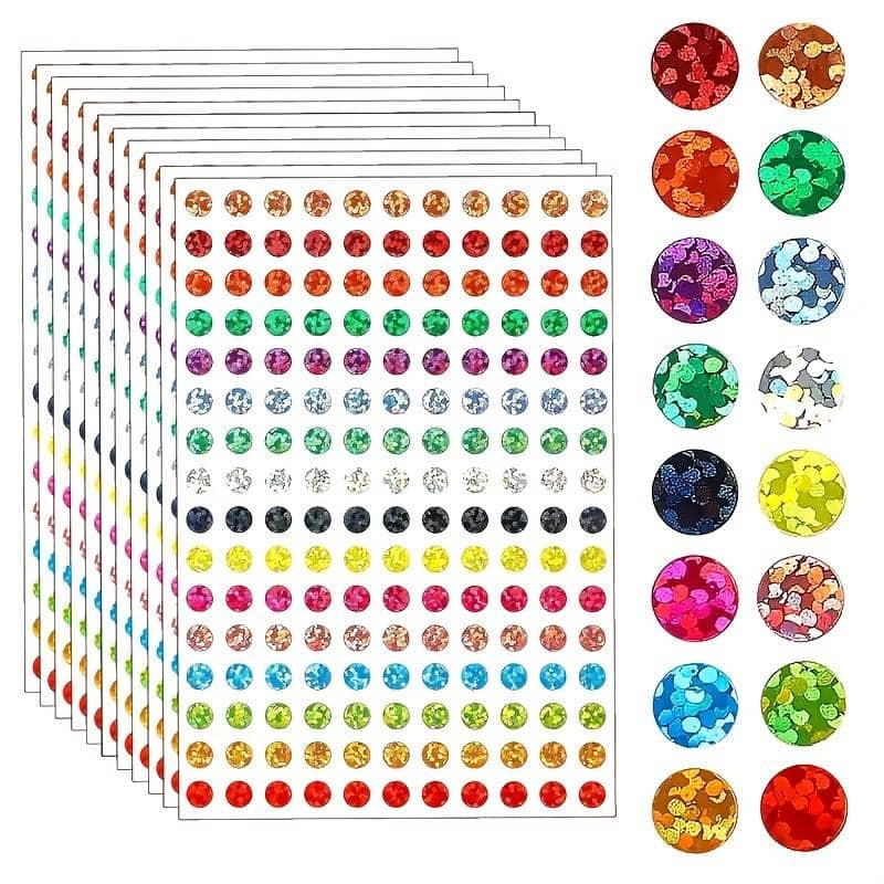 Shiny Glitter Dot Stickers pack 1760