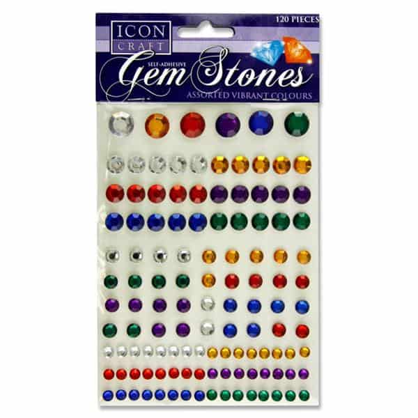 Pkt.120 Self Adhesive Gem Stones