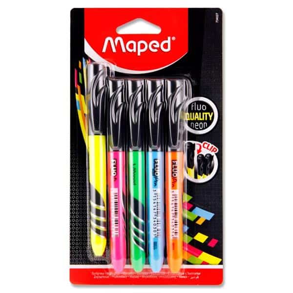 Card 5 Fluo'peps Highlighter Pens - Asst