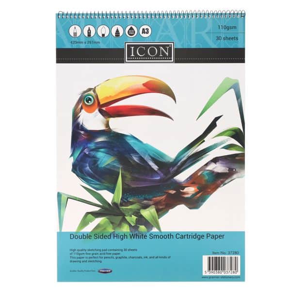 A3 Sketch A3 100gsm Spiral Sketch Pad 30 Sheets - Image 1