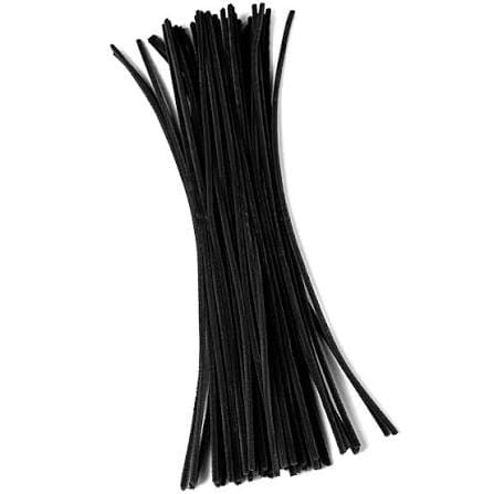 IMG_0064.jpeg 12" Pipe cleaners pack 100 Black - Image 1