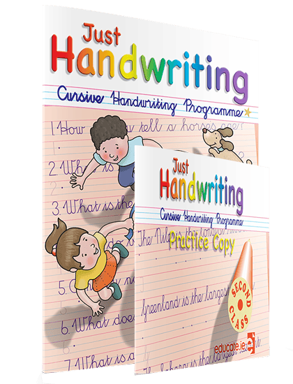 JustHandwriting-C2 9781908507167 Just Handwriting PRE-CURSIVE 2nd Class (incl Free Practice Copy) Educate - Image 1