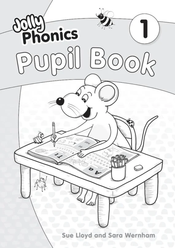 Pupil-Book-1-blackwhite-570x805 Jolly Phonics – Pupil book 1 – (Black & White) Jolly Learning LTD - Image 1