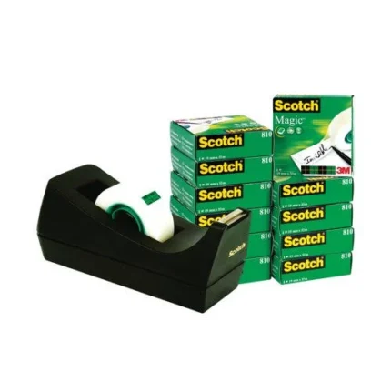 Scotch Magic Tape 810 19mmx33m (16 rolls) & Dispenser