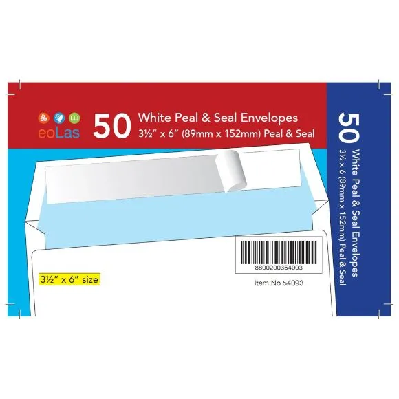 emnvelope.webp Self-Seal Envelopes – Pack of 50 (89 × 152 mm) - Image 1