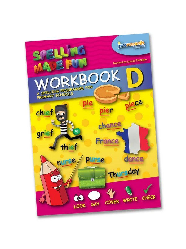 SMFWBD_85fb6f67-45d3-4d3b-adc3-8e8f73c8669d.webp SMFWBD Spelling Made Fun Pupils Workbook D - Image 1