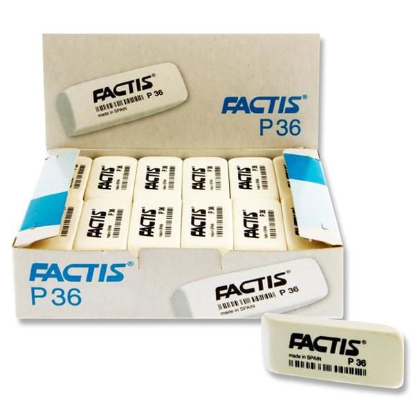 M17P36-600_600 Milan Factis P36 White Eraser - CDU - Image 1