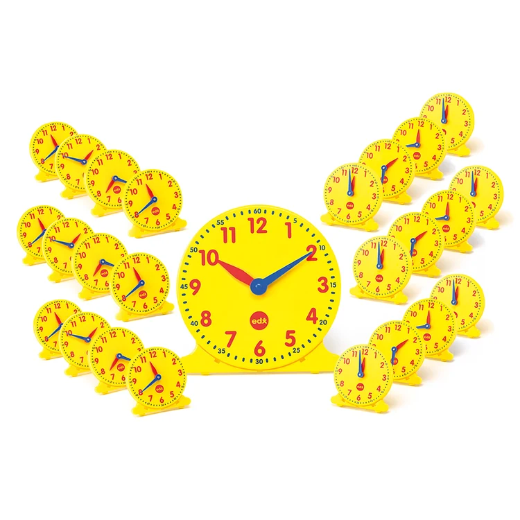 edx-education_25824_Time_Clock_Classroom_Set-1 25824 Time Clock Classroom Set (1 demonstration clock and 24 student clocks) - Image 1
