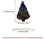 Christmas Tree Scratch Art Hanging Cutouts with Ribbons pack of 30 - Image 2